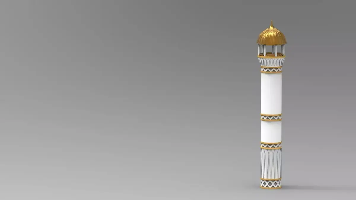 Minaret mosque 3D model