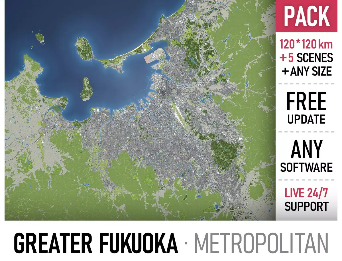 Fukuoka - Kitakyushu 3D Model Pack purchase