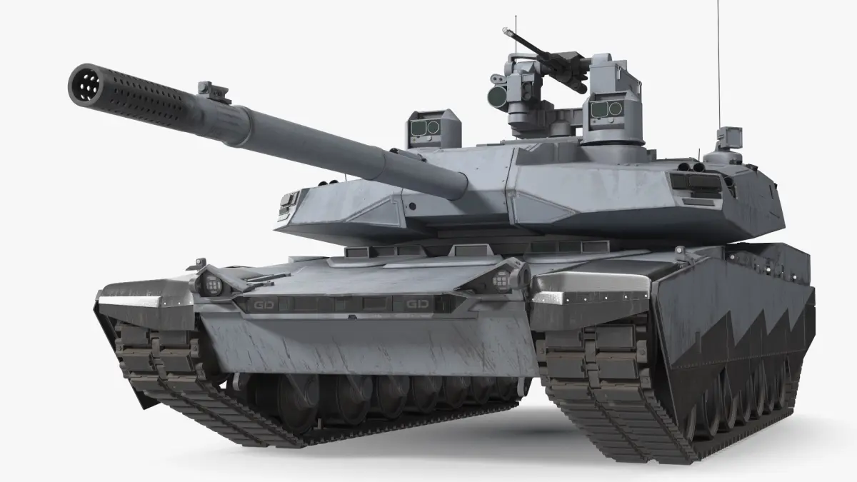 Old Grey Tank Abrams X Rigged for Maya 3D model