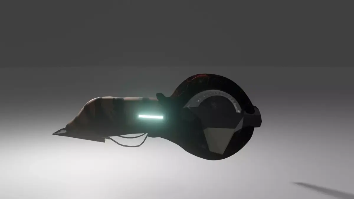 Flying snail giant mecha Low-poly 3D model