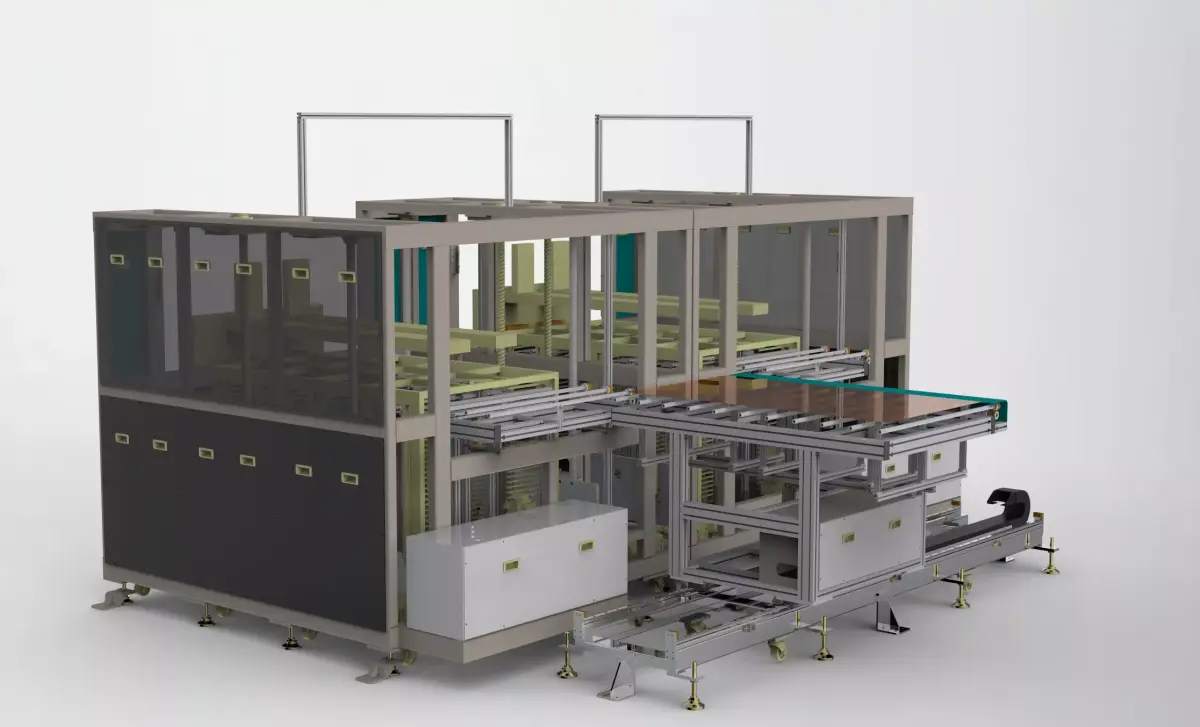 Large panel receiving loading and unloading machine 3D model