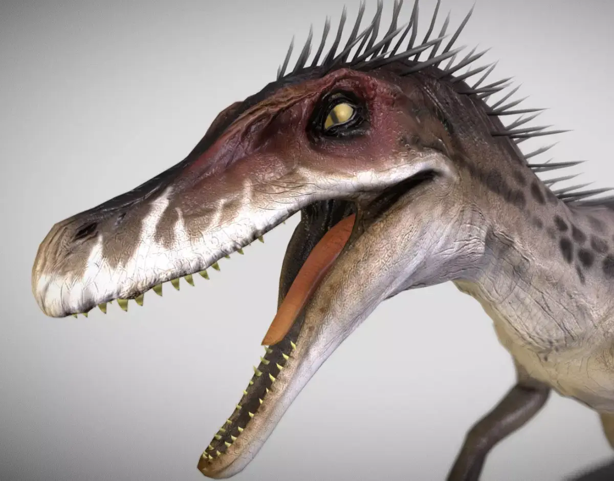 Velociraptor The Quilled Ghost of the Dunes Low-poly 3D model