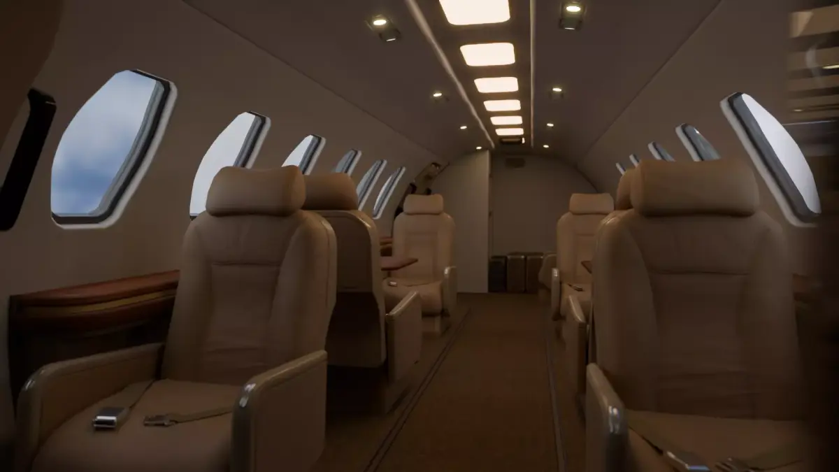 Airplane inside 3D model