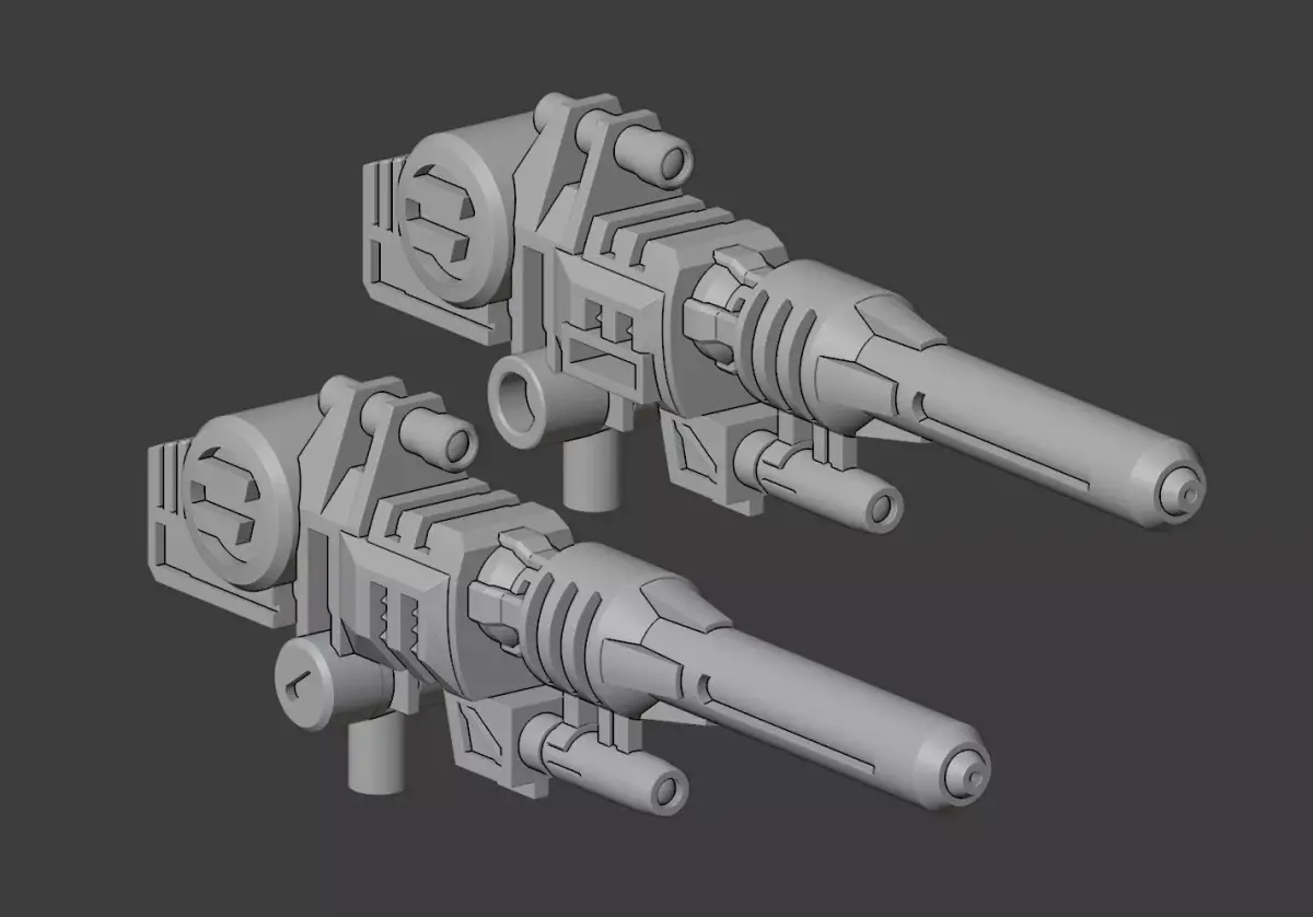 Hypersonic Concussion Blasters for Titans Return Leader Sixshot 3D print model