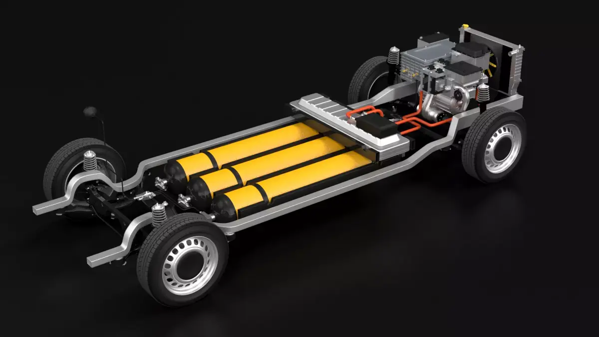 Hydrogen Fuel Cell Van Chassis 3D model