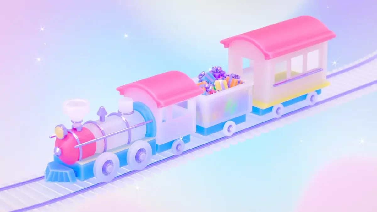 Toy Train 3D model 8