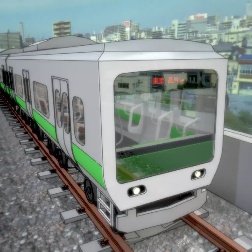 Japanese subway train 3D model