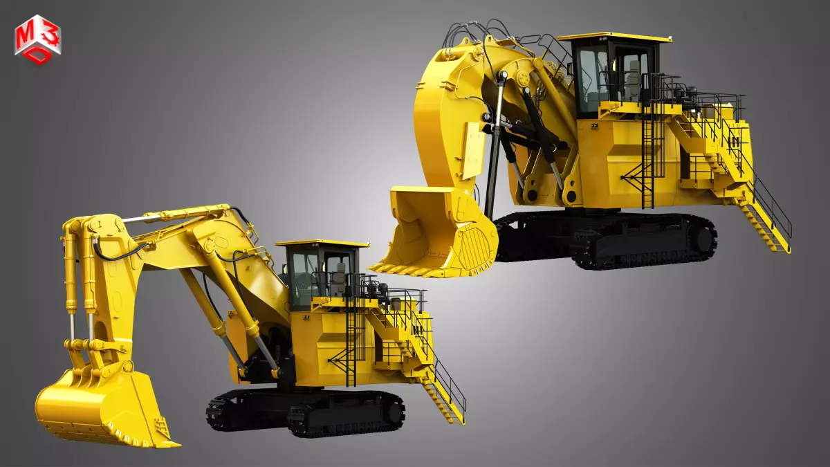 6030 FS - Mining Excavator and Shovel  2 in 1 3D Model Pack