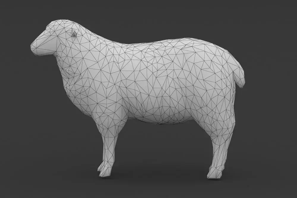 Low Poly Sheep Goat Lamb Low-poly 3D model