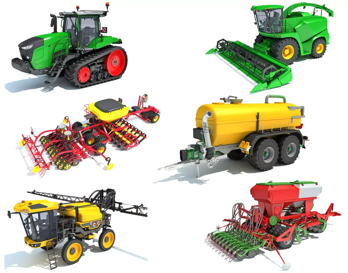 Farm Equipment Collection 2 3D Model Pack
