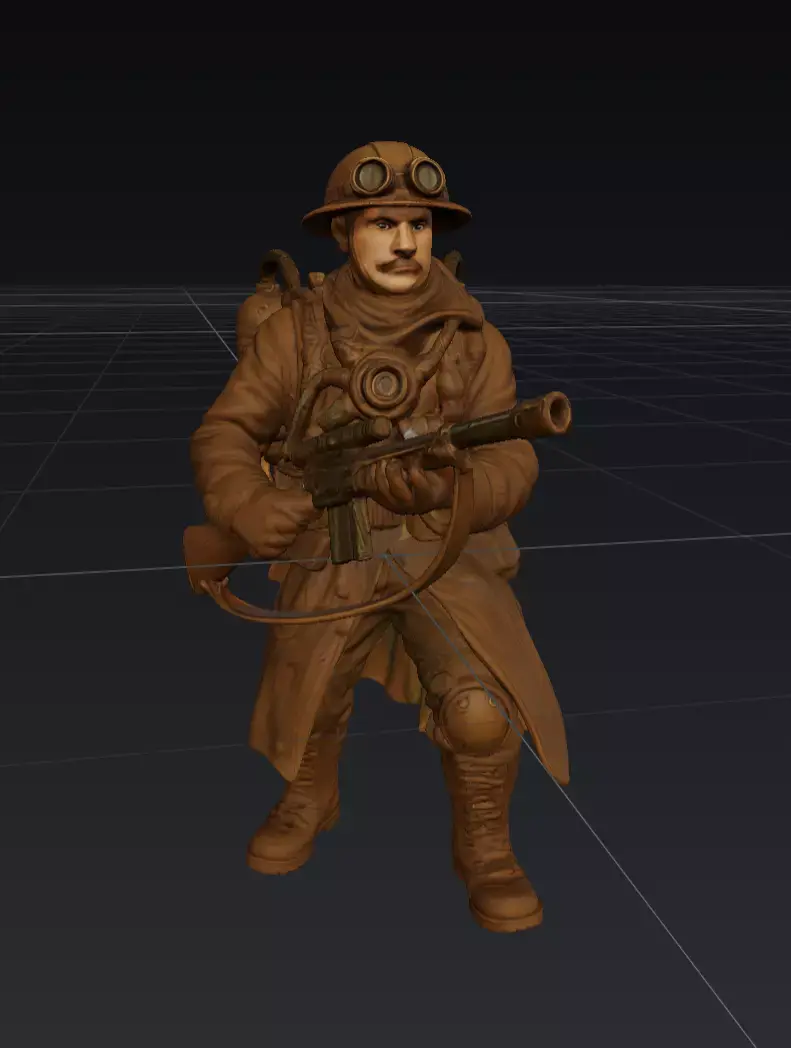 Steampunk Military Scout 3D print model