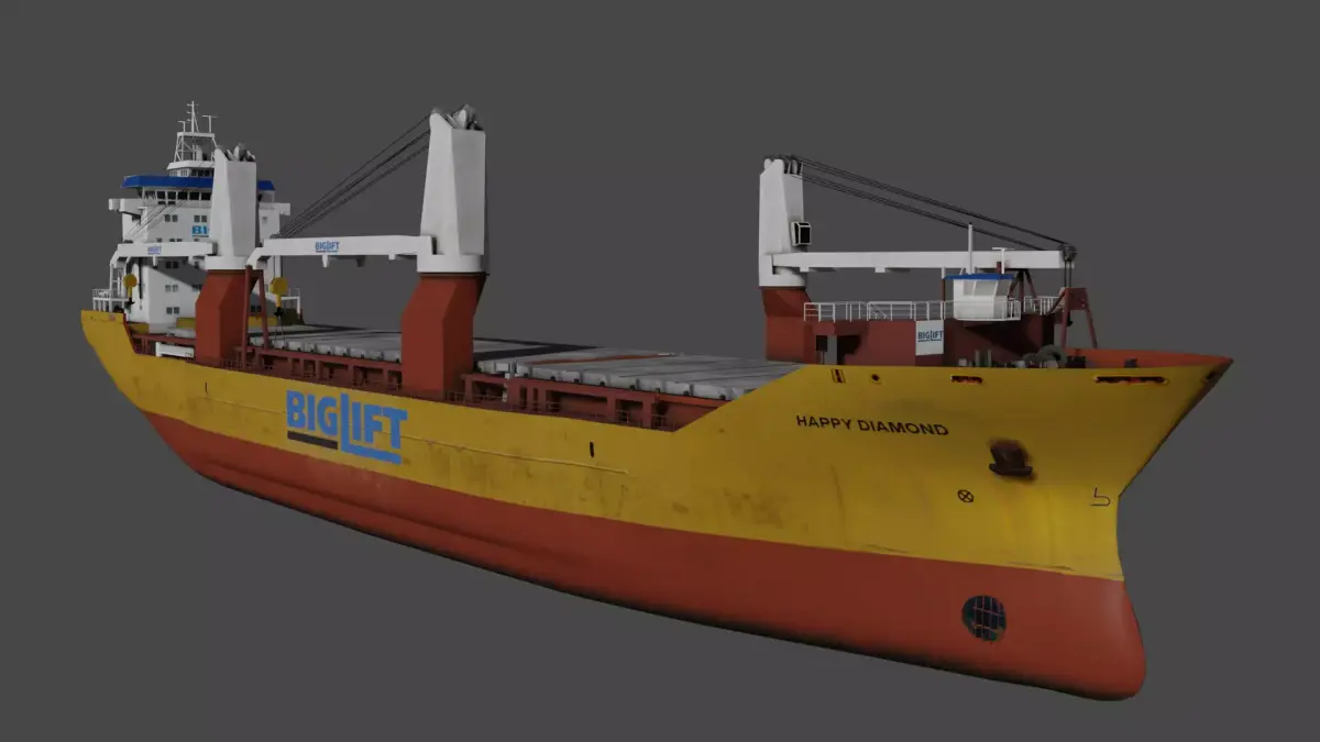 BIGLIFT HAPPY D-TYPE SHIP Low-poly 3D model