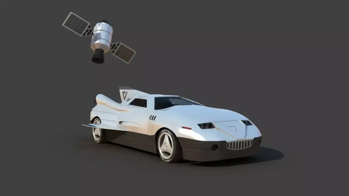 Futuristic Jet Car 3D model purchase