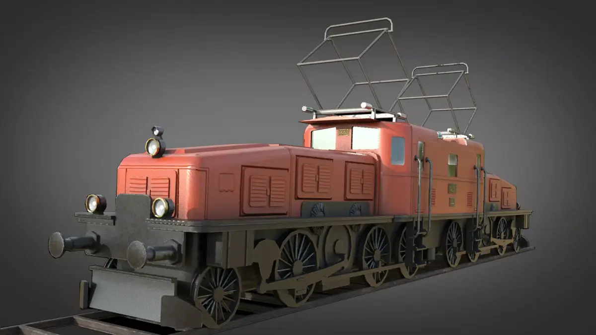 Crocodile Locomotive Train Class Ce 6-8 Low-poly 3D model