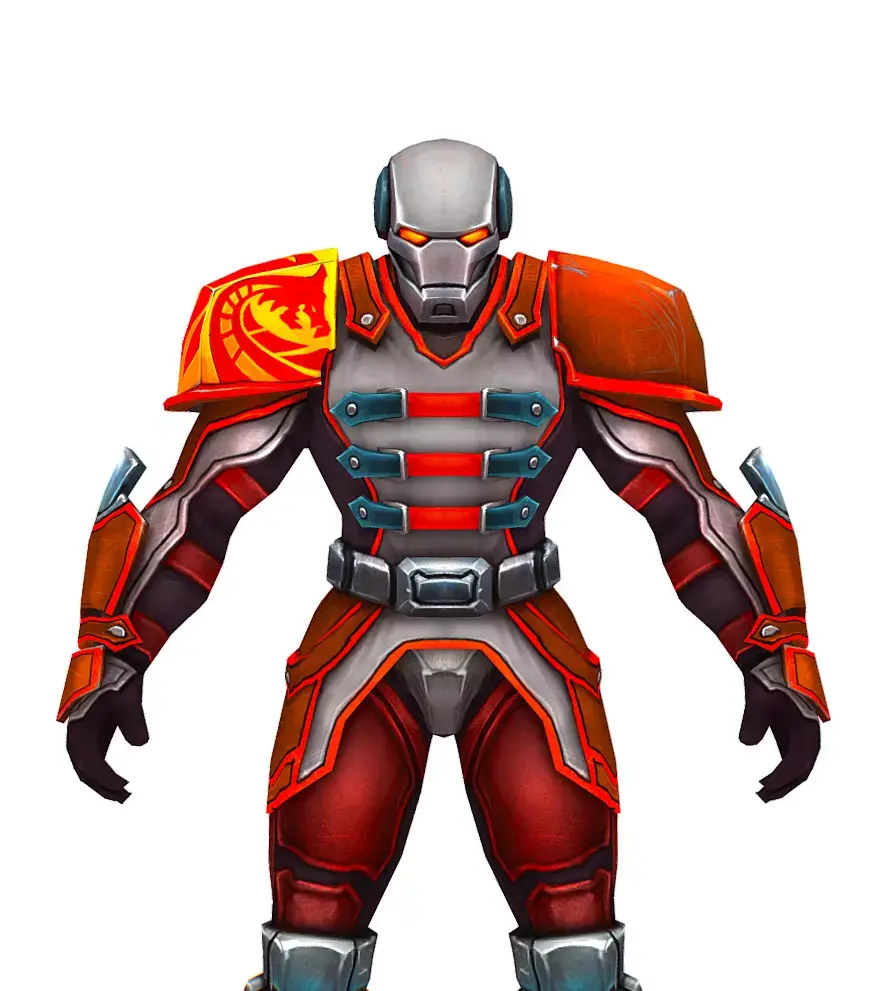 Low Poly Man Cyborg Trooper Soldier 3D Model Low-poly 3D model