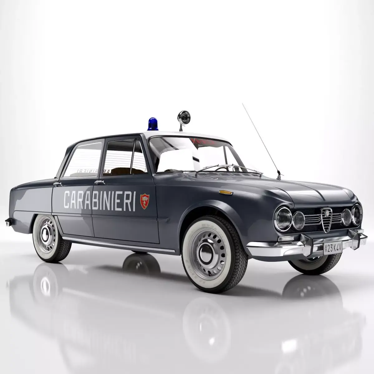 Alfa Romeo Giulia Nuova Super 1600 Carabinieri 1967 3D model