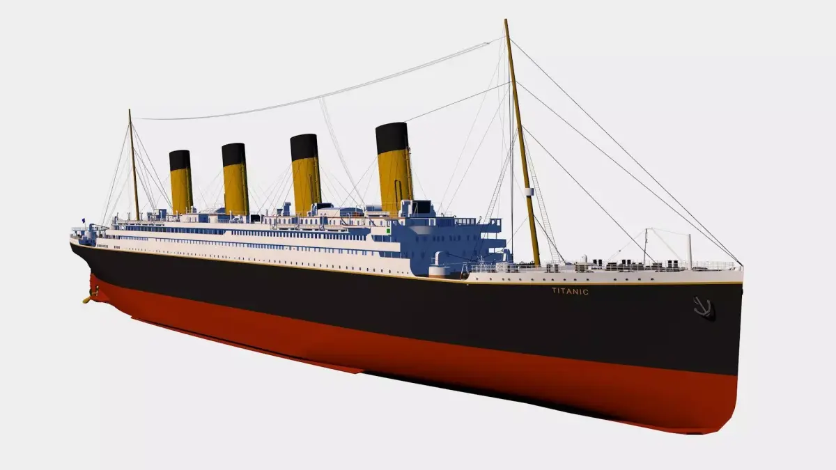 The Titanic detailed 3D model