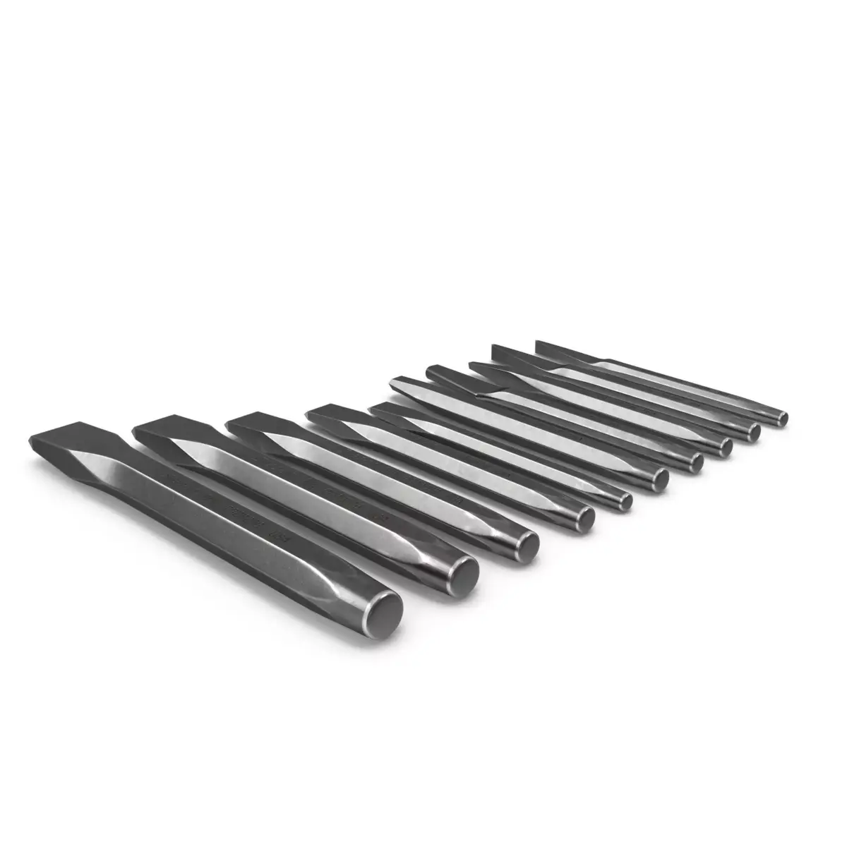 SO 10pc Punches and chisels set PPC100AK Low-poly 3D model