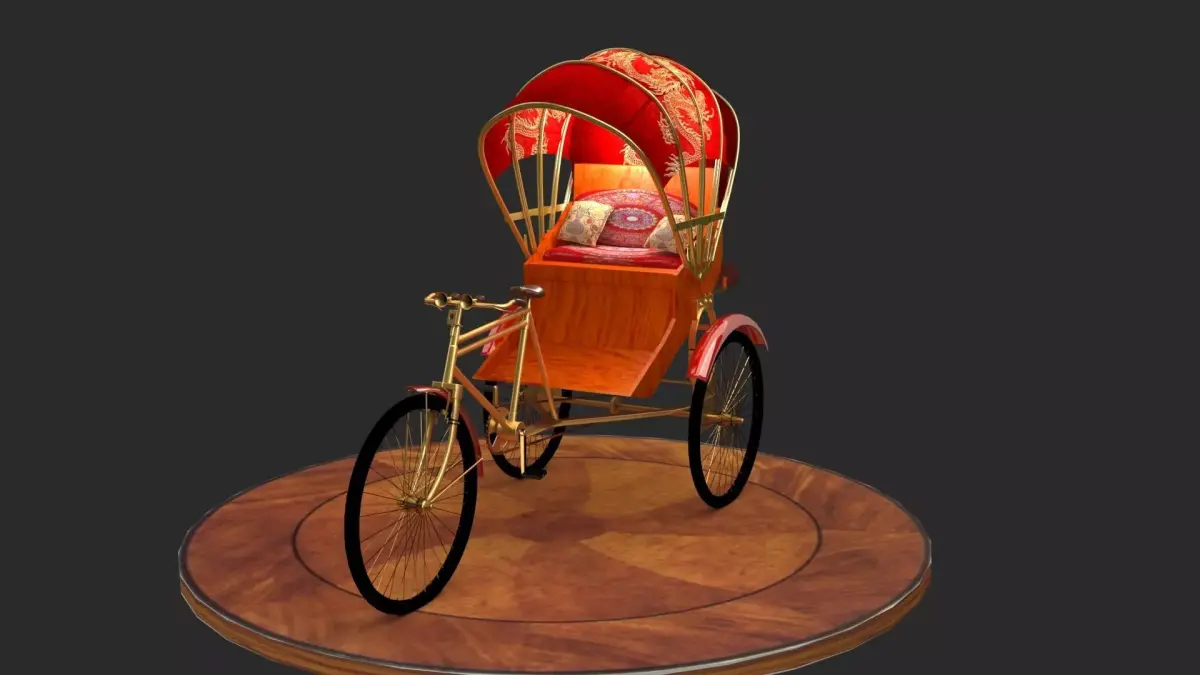 Chinese rickshaw   3D model shop
