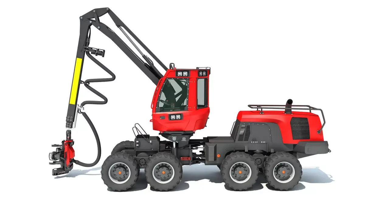 Forestry Wheeled Harvester 3D model