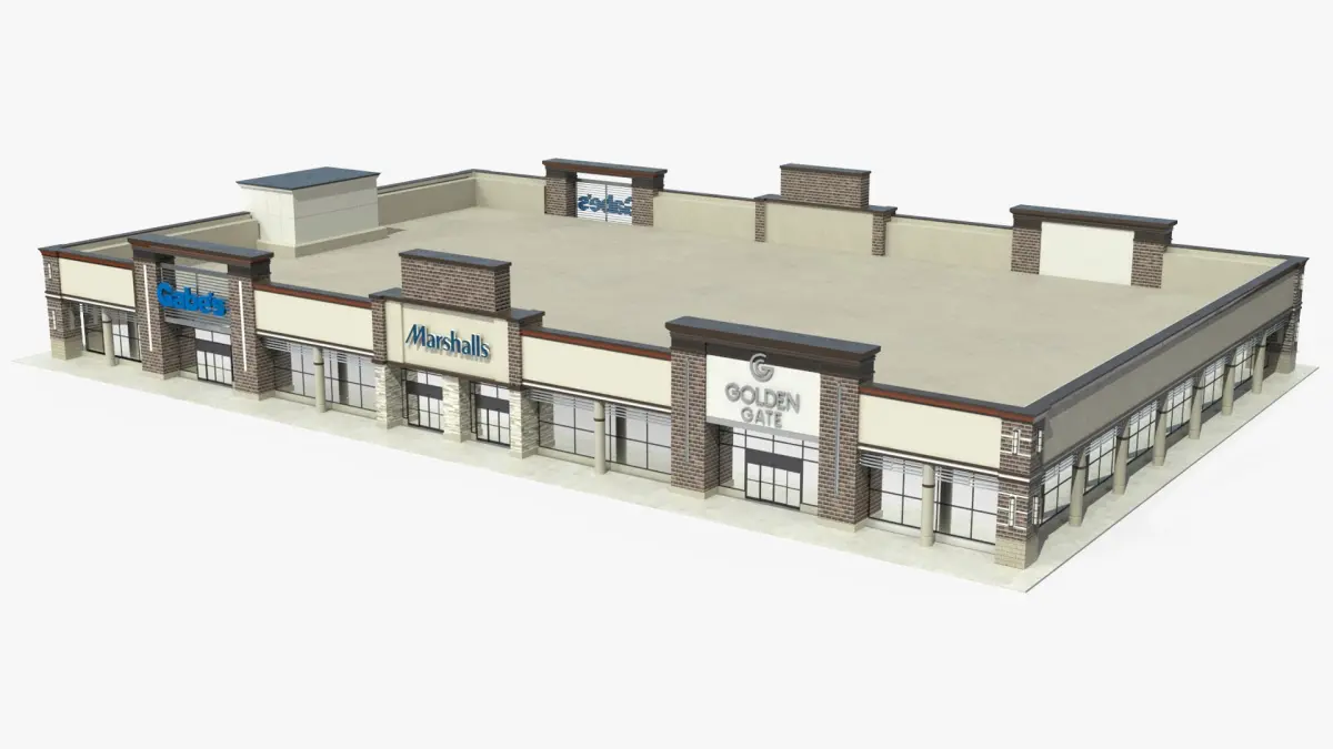 Strip Mall Building 3D model