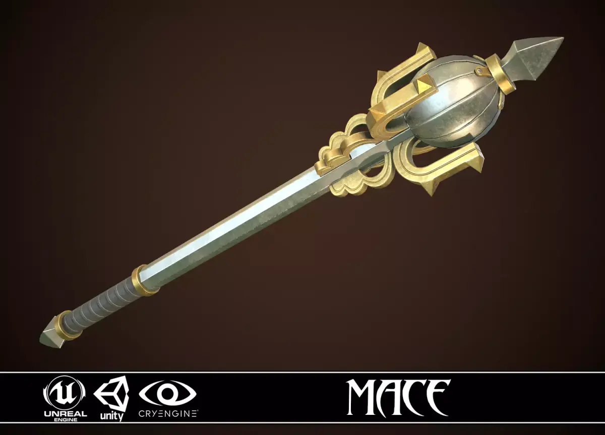 Mace 10 Low-poly 3D model
