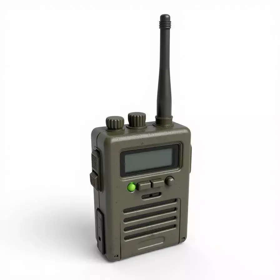 Field Radio Communicator 3D Model Military Survival Gear Low-poly 3D model