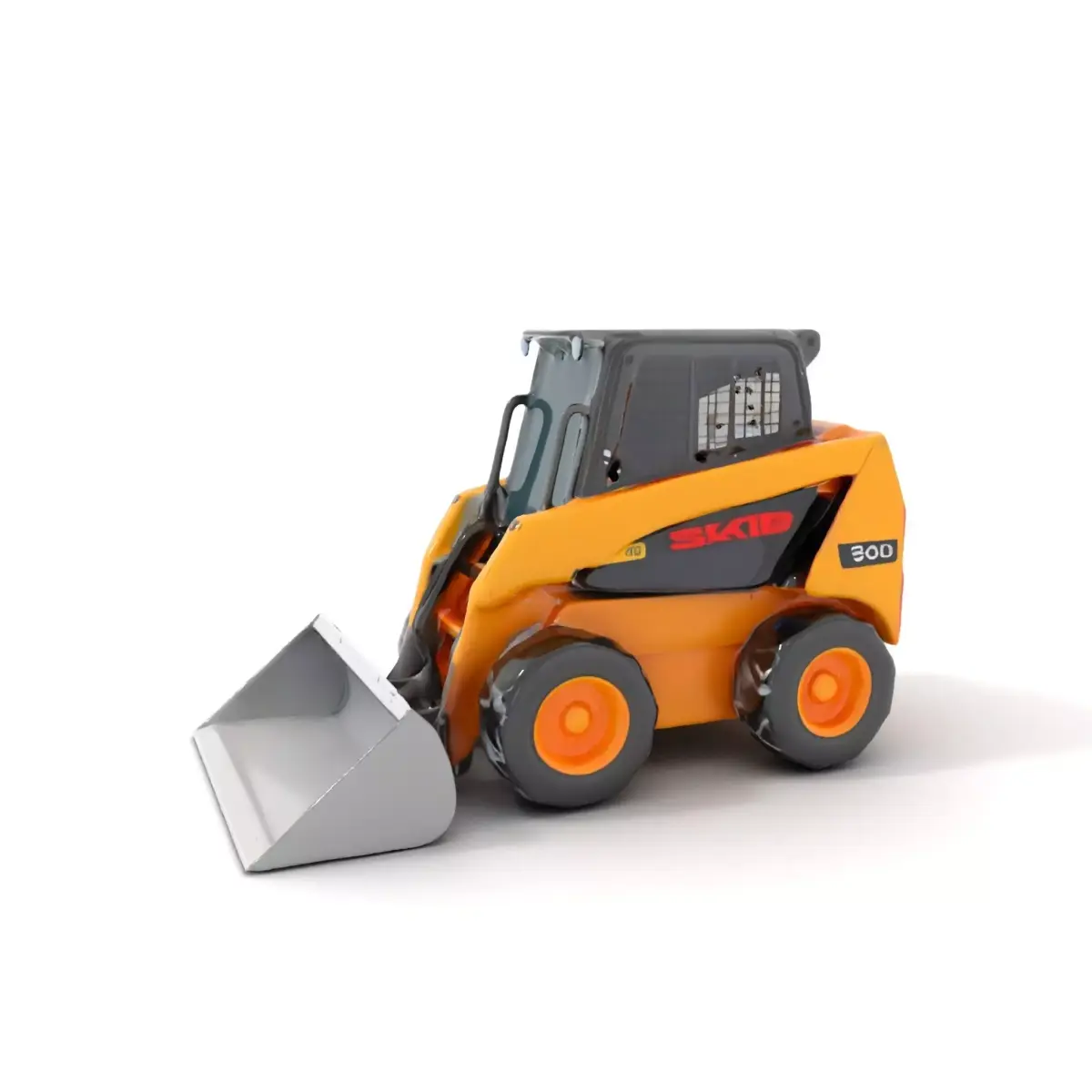 Yellow Skid Steer Loader model pack Low-poly 3D model