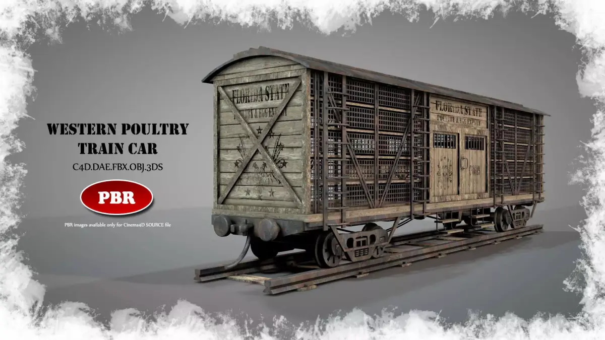 Poultry Train Car 3D model