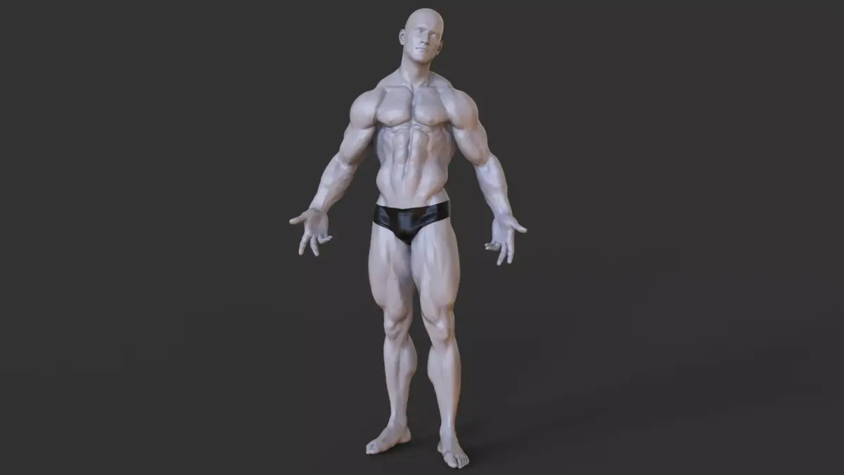 Bodybuilder Pose 3D print model 9
