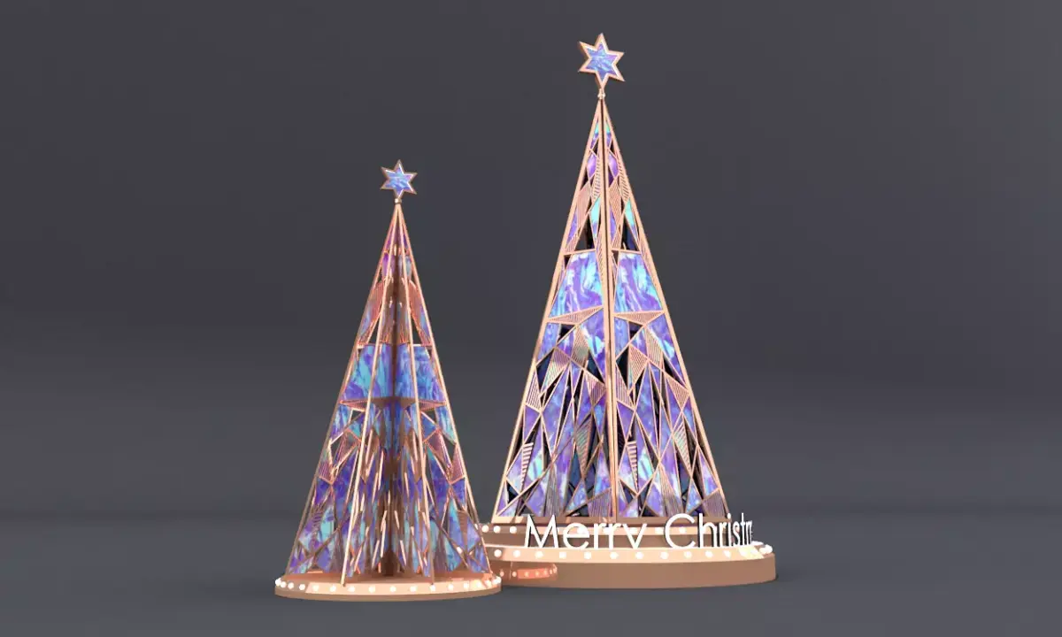 christmas trees 2 3D model