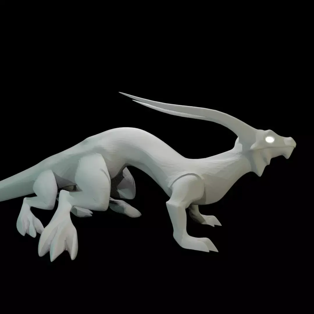 Lizard Dragon MEDIUM Low-poly 3D model