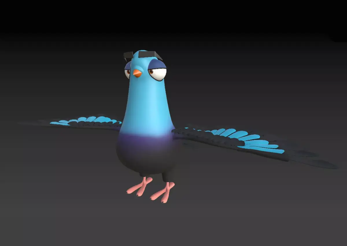 Pigeon cartoon 3D model