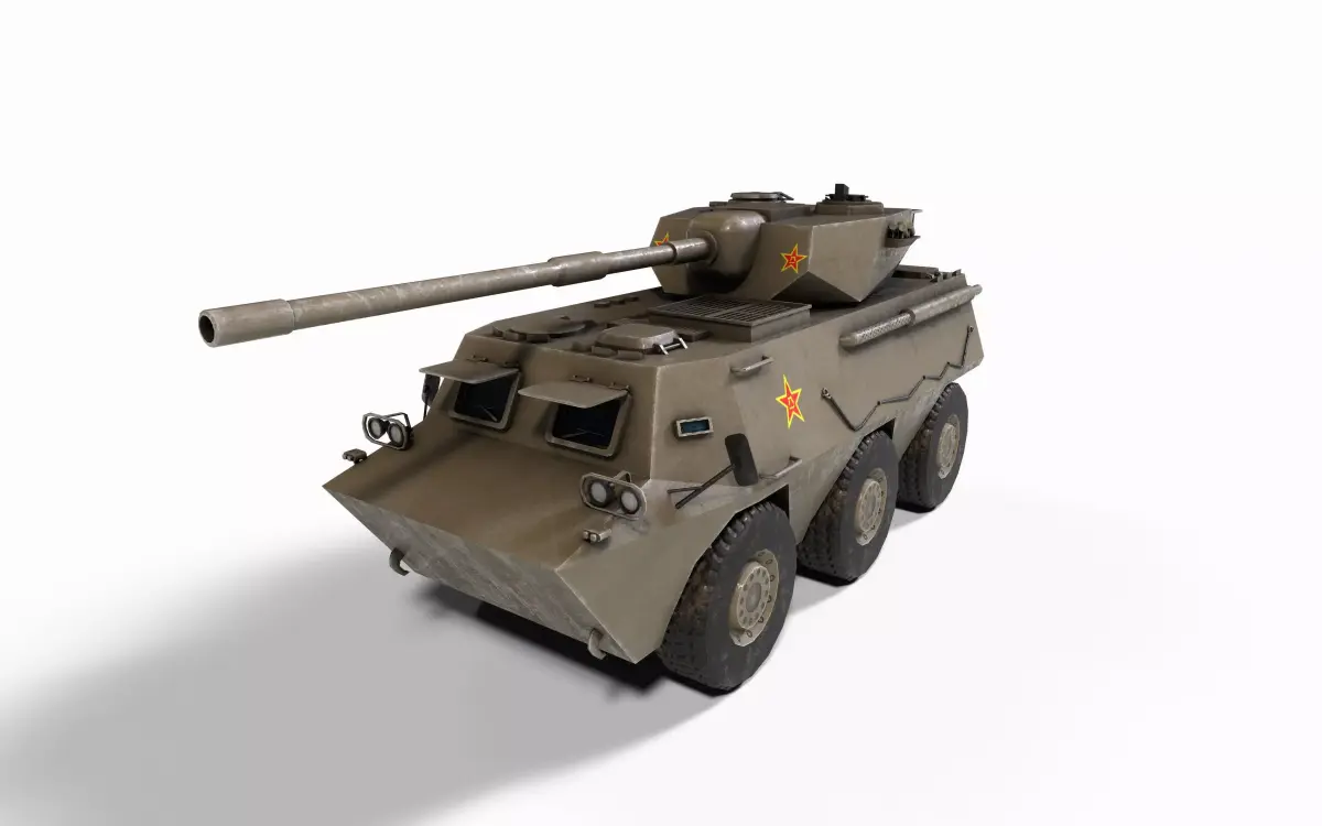 WZ551 Armored Vehicle - Game Ready 3D Model low poly Low-poly 3D model