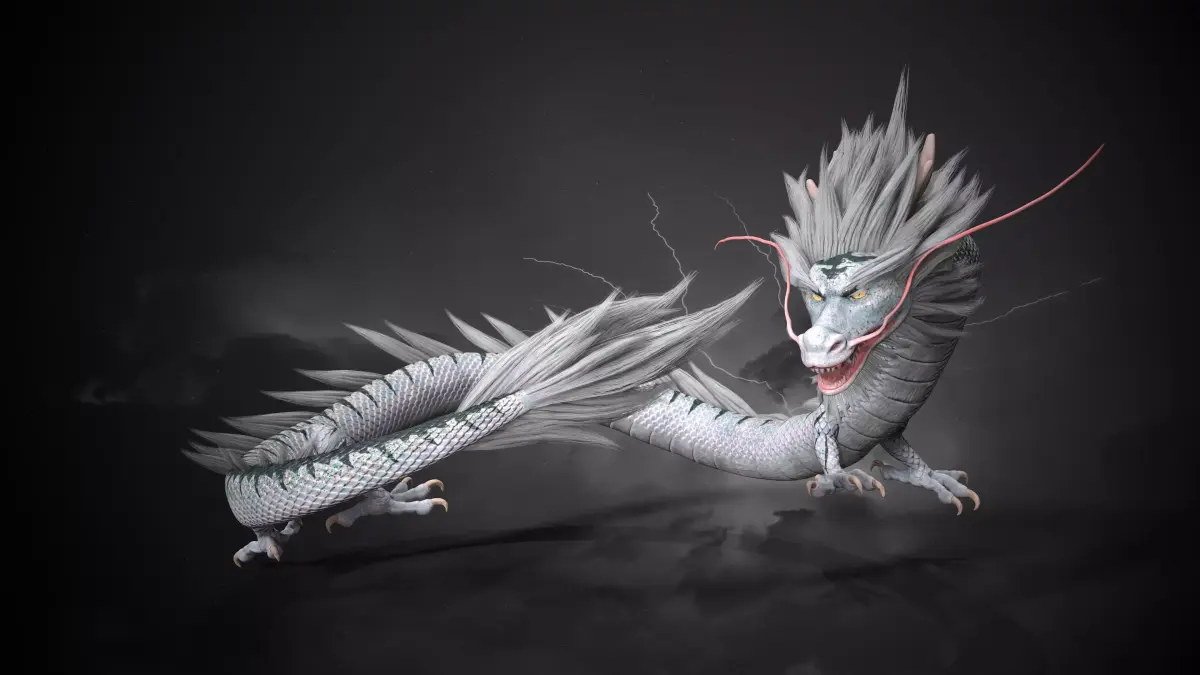 Chinese dragon loong Low-poly 3D model purchase