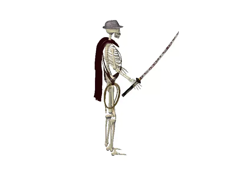 Skeleton-2 skeleton Low-poly 3D model