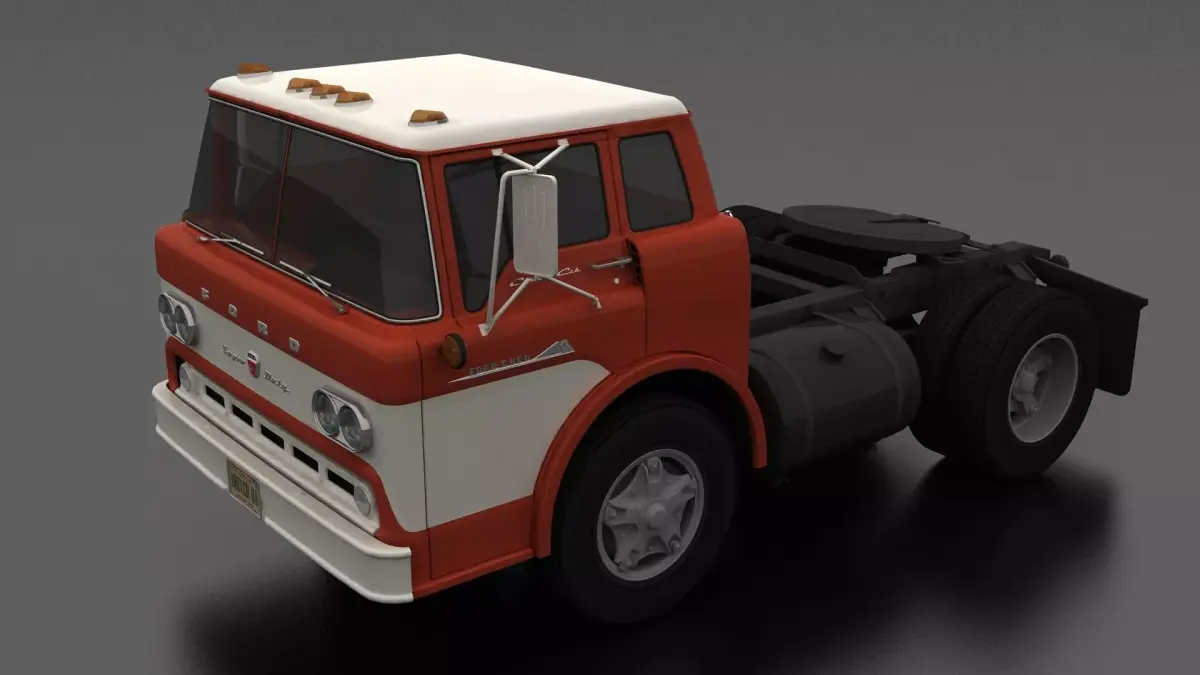 C-Series C-800 Semi Truck 1958 Low-poly 3D model