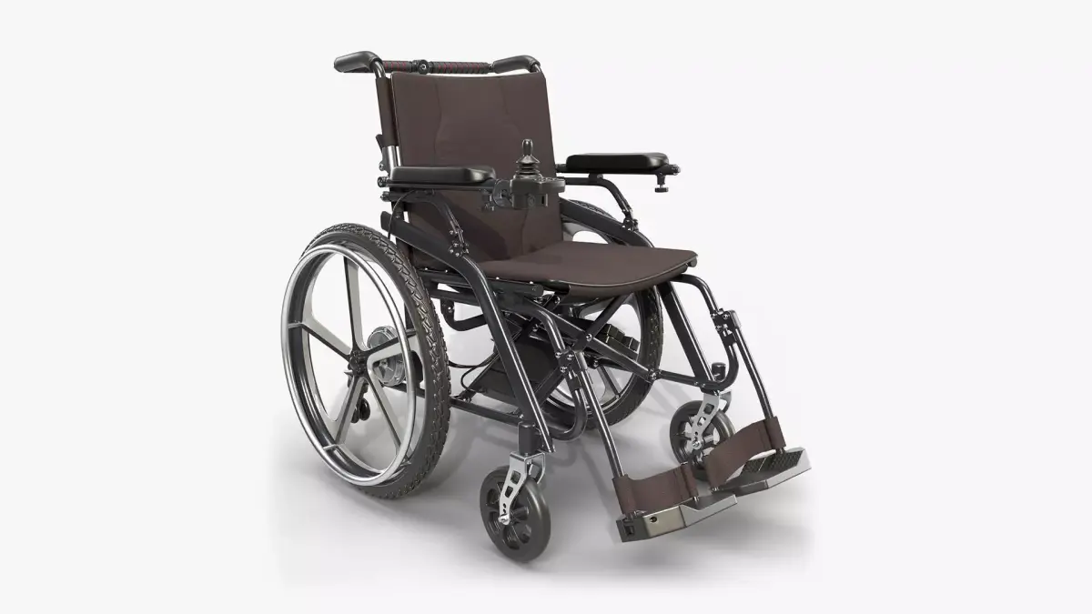 Hybrid power and manual wheelchair 3D model
