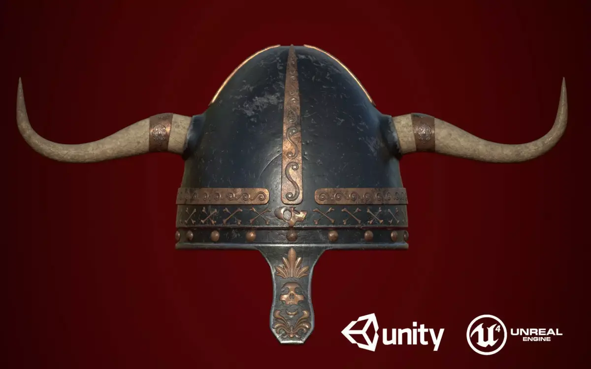 Medieval Helmet  Low-poly 3D model