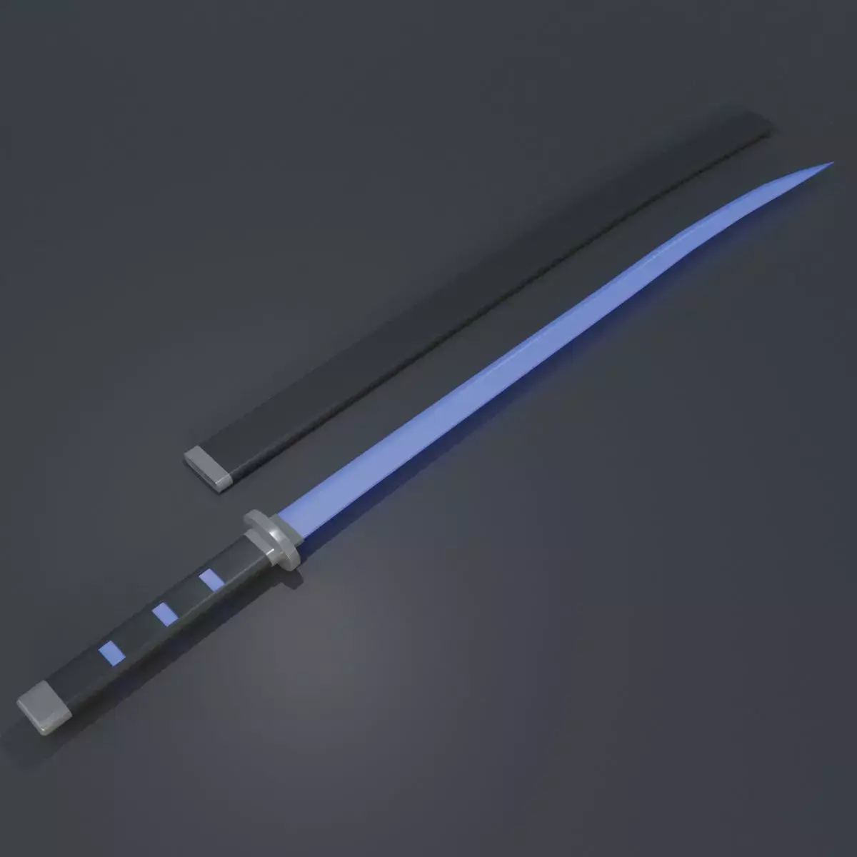 Blue SciFi Glowing Sword Free 3D model