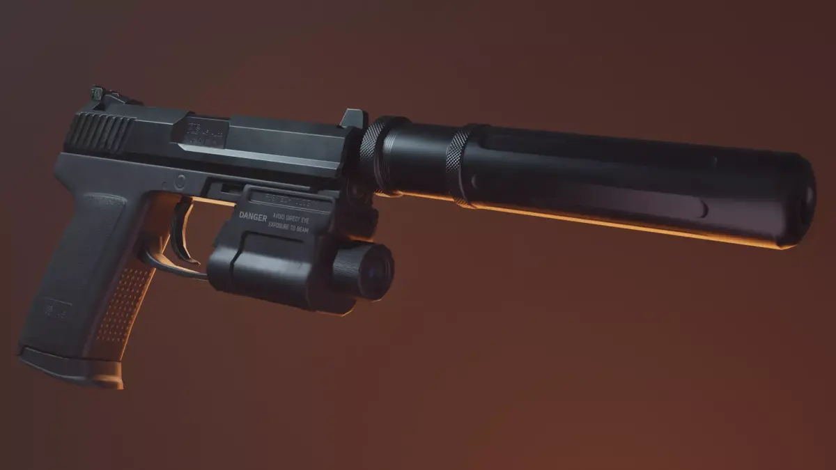 USP 45 inspired pistol Low-poly 3D model