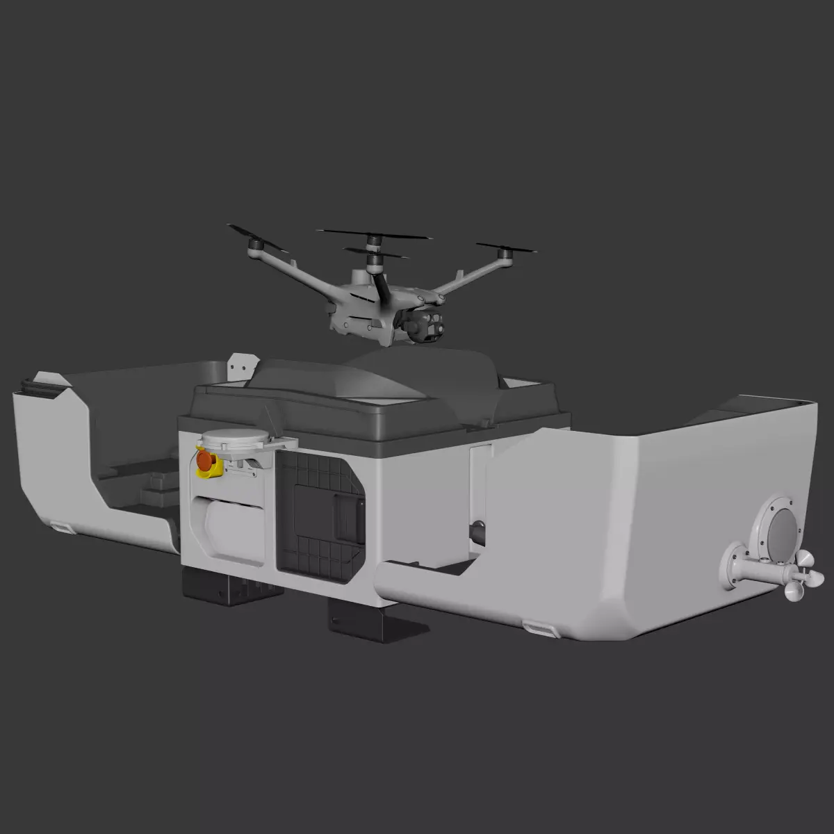 DJI Dock 3 and DJI Matrice 4TD Drone - Animated 3D model