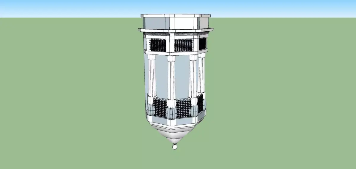 indian jodhouri stone jharoha bay window Low-poly 3D model