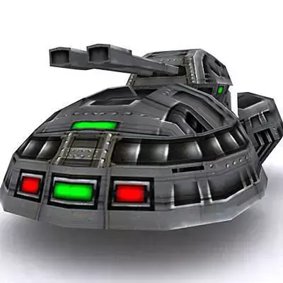 3DRT - Sci-Fi Hovertank5 Low-poly 3D model