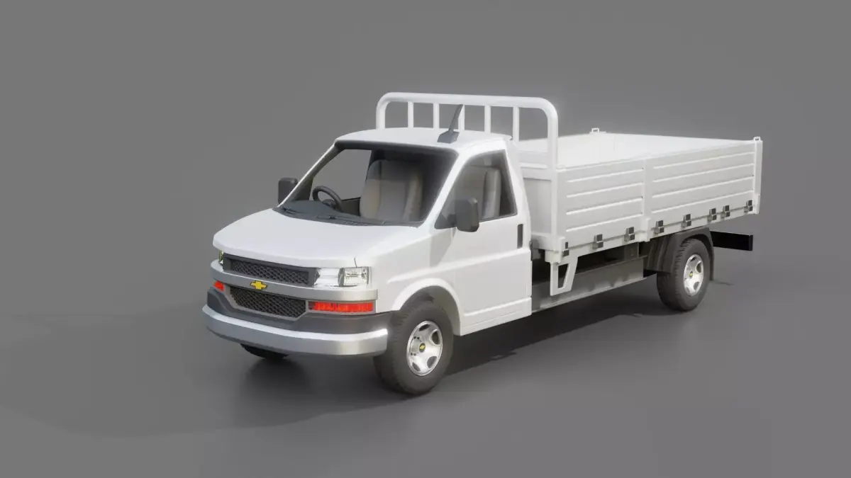  Chevrolet Express Cutaway Flatbed 3D model