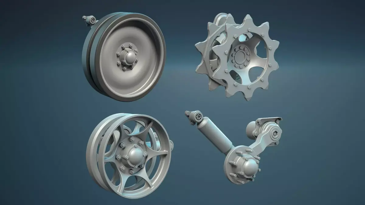 M113 Wheels Collection 3D model