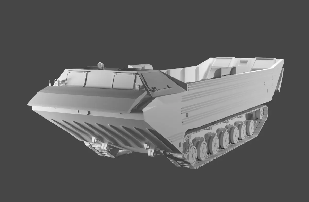 PTS-2 armored vehicle 3D model