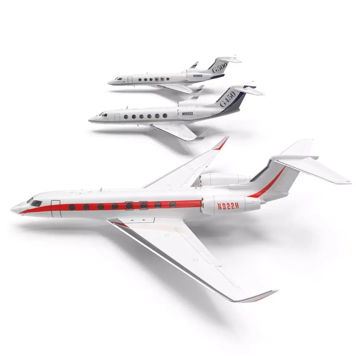 Gulfstream Business Jets Rigged Collection 3D model
