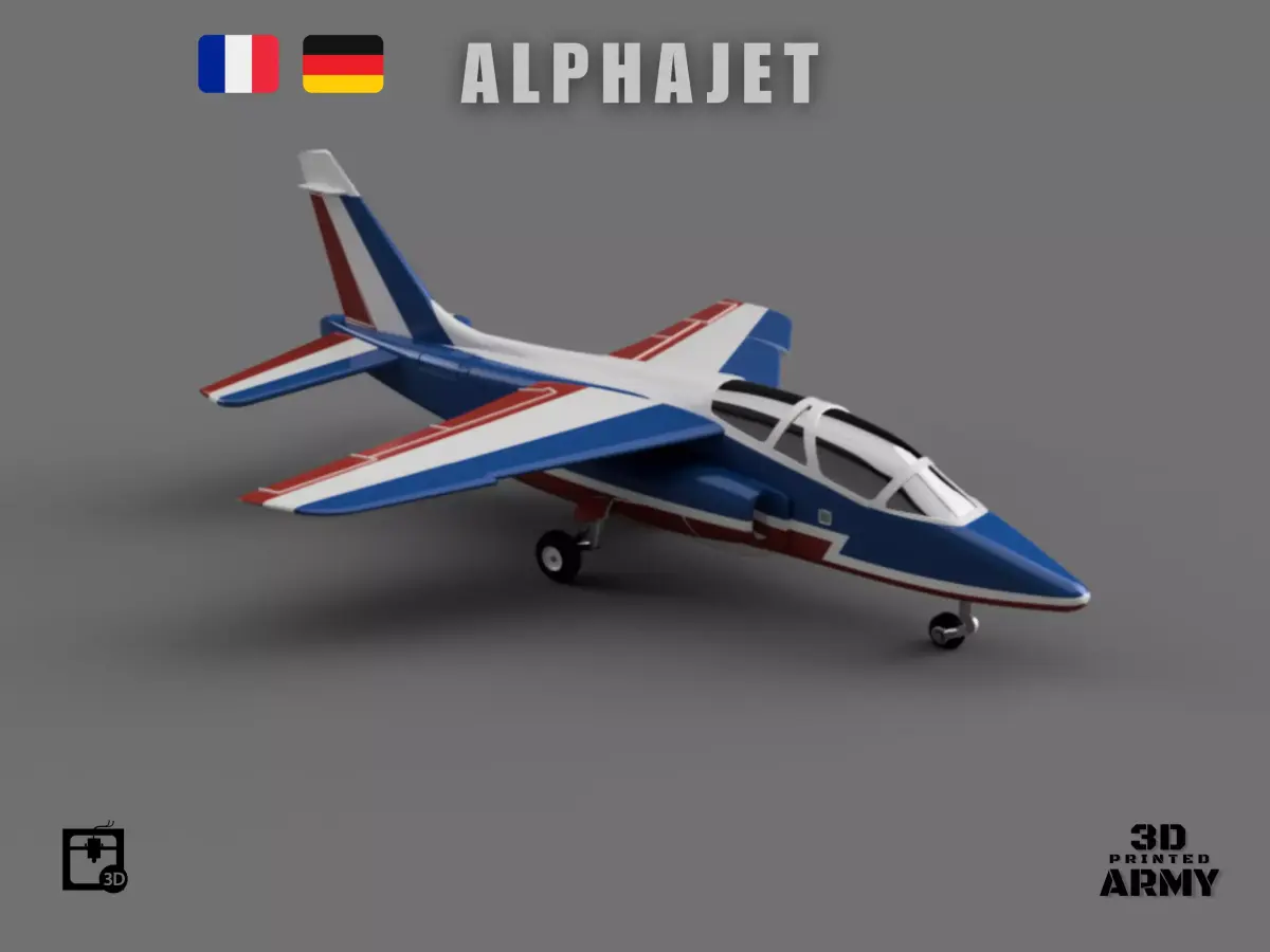 Dassault Dornier Alphajet E  1-44e scale - STL files   3D print model