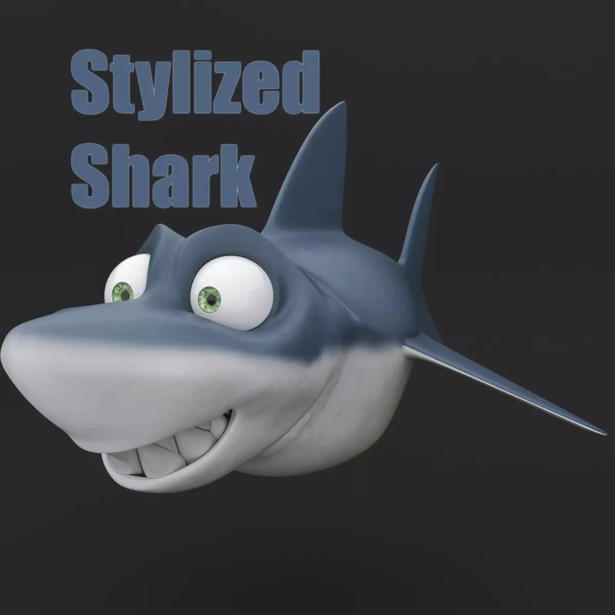 Stylized Shark Character 3D model